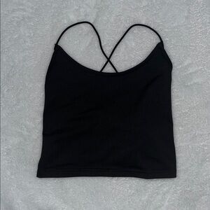 Black Strappy Crop Top